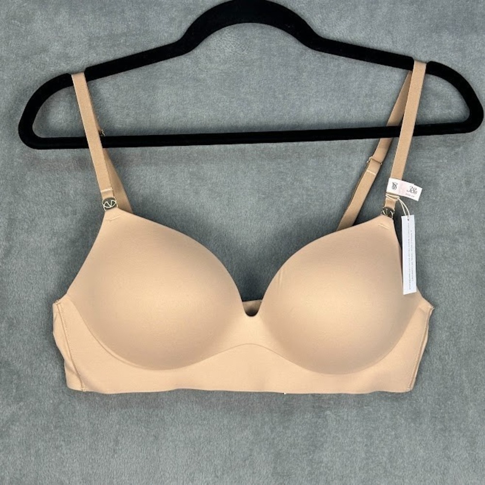 Victorias Secret Love Cloud Push Up Bra 38B Beige Wireless Padded Comfort